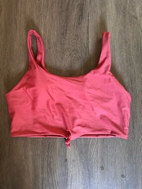 Zaful Red Front-Knot Swim Top